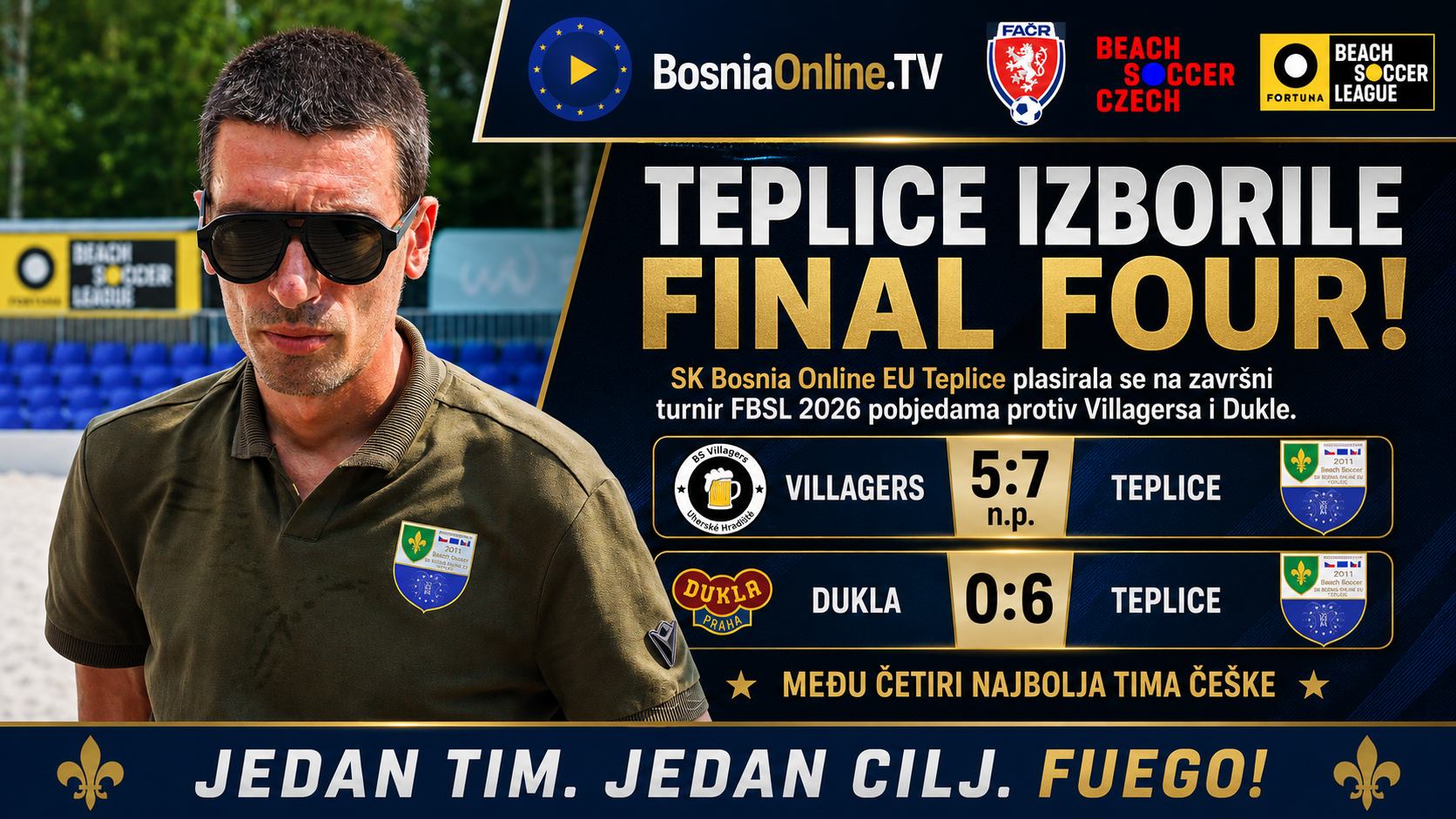 Teplice među četiri najbolja tima Češke: SK Bosnia Online EU izborila Final Four FBSL 2026!